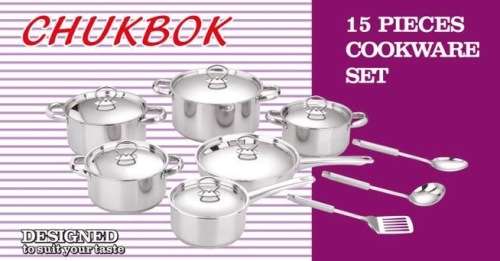 *****NEW ARRIVAL NEW STYLE 15PCS COOKWARE SET*** HEAVY POTS**