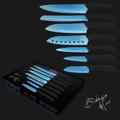 **** bBrand New *** Berlinger Haus 7 pcs titanium knife set, Blue