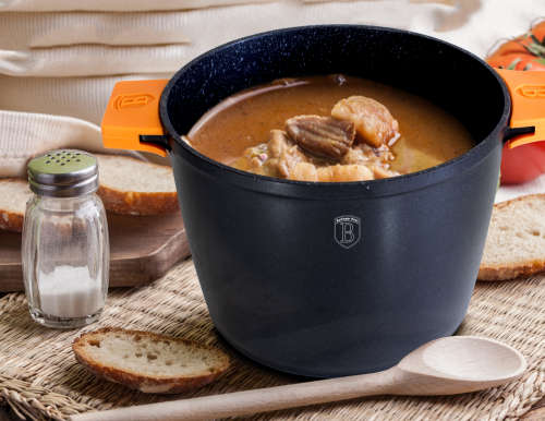 Berlinger Haus Stock pot with lid 24 cm, Granit Diamond Line BH-1100