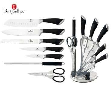 Berlinger Haus 8-Piece Stainless Steel Knife Set With Stand Infinity Line