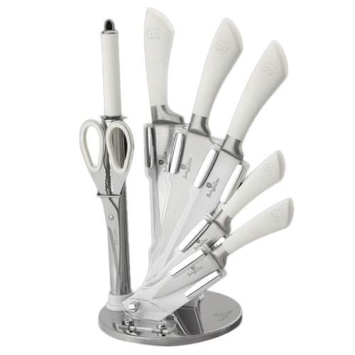Berlinger Haus 8-Piece Stainless Steel Knife Set With Stand Infinity Line