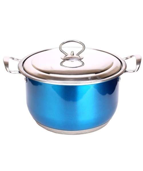 BRAND NEW 6 PIECE STAINLESS STEEL COOKWARE SET IN COLOURS