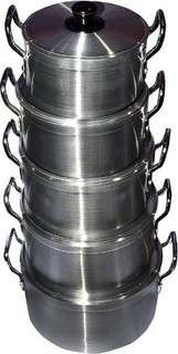 14 Piece High Quality Beautiful Brushed Metal Finish Aluminium Casserole Sets