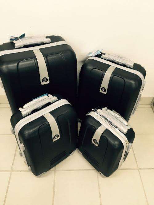 Set of 4 Suitcases Trolley Bag, ABS Trolley Luggage with Universal Wheels -Navy Blue