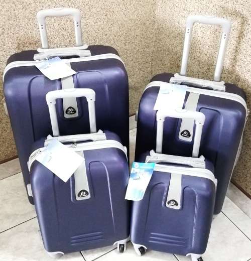 Set of 4 Suitcases Trolley Bag, ABS Trolley Luggage with Universal Wheels -Navy Blue