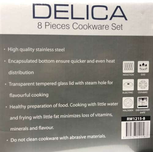 *****NEW ARRIVAL NEW STYLE 8PCS COOKWARE SET*** HEAVY POTS**