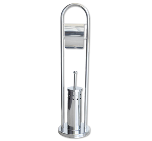 Totally Home Stainless Steel Toilet Brush and Roll Holder Set