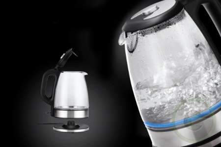 BRAND NEW ELECTRIC GLASS KETTLE WITH LED LIGHTS / CORDLESS / 2.0LTR