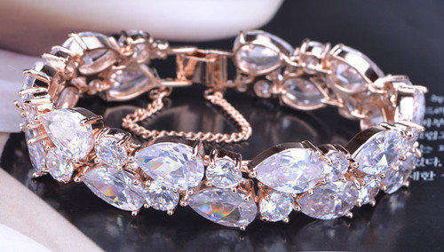 AAA zircon Mona Lisa rose gold bracelet