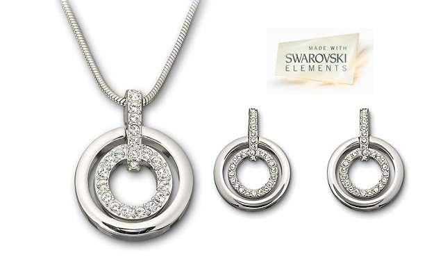 Maldives Necklace and Earrings Set Made With Swarosvki Element