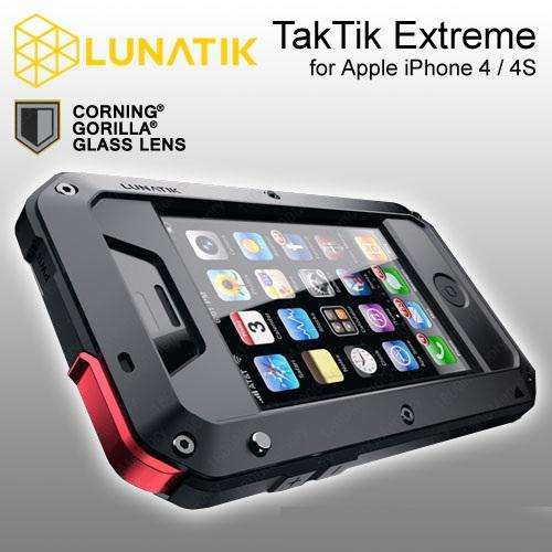 iPhone 4/4S LUNATIK TAKTIK Case - With Corning Gorilla Glass Screen Protection