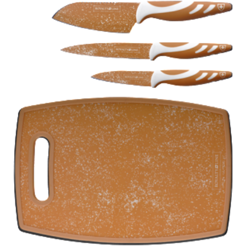 Royalty Line RL-3MG 3 Pcs Marble Coating Knife Set With Cutting Board ( ZAR 999 )