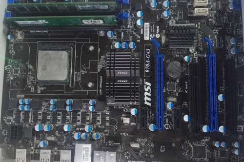 AMD  FX 6300 6 CORES CPU, 2X 2GB DDR3 RAM, MSI 970A-G43 MOTHERBOARD