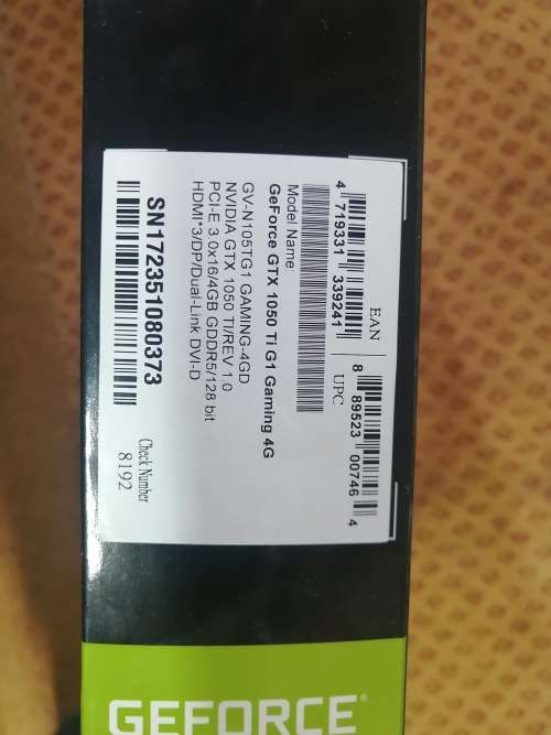Gigabyte Gtx 1050ti,, 4gb