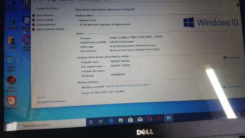 Dell Inspiron 5580 156` HD Intel Core i7 7tth Gen 8GB , 512GB SSD, EXCELLENT CONDITION
