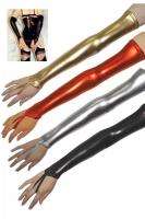 Sexy Metallic Gloves - Red