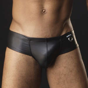 Men Faux Leather Underwear G String- Large