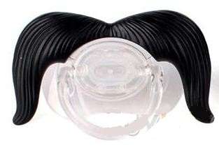 New Moustache Mustache Silicone Dummy Pacifier - The Curly