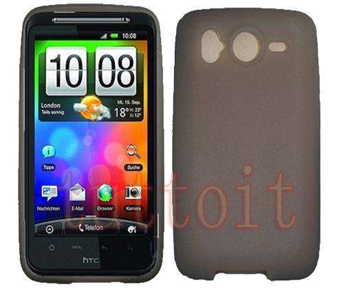 Silicone Gel Case for HTC Desire HD - Gray