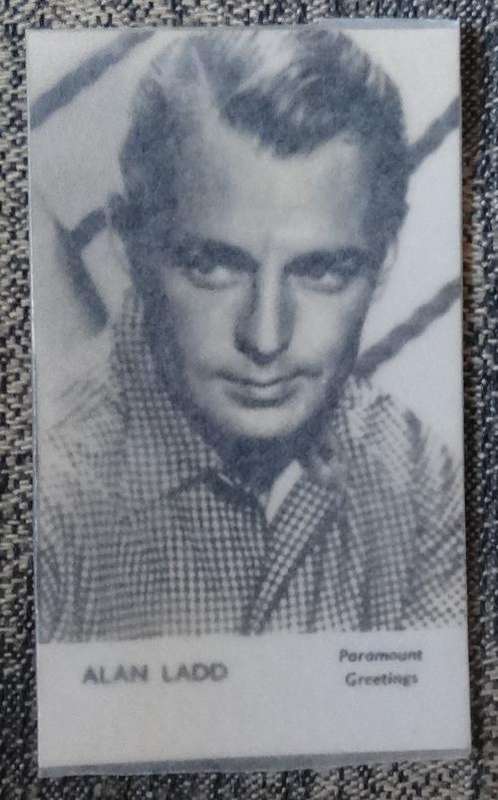 Greetings Card Of Alan Ladd Paramount