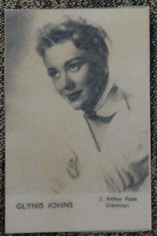 Greetings Card Of Glynis Johns J.Arthur Rank