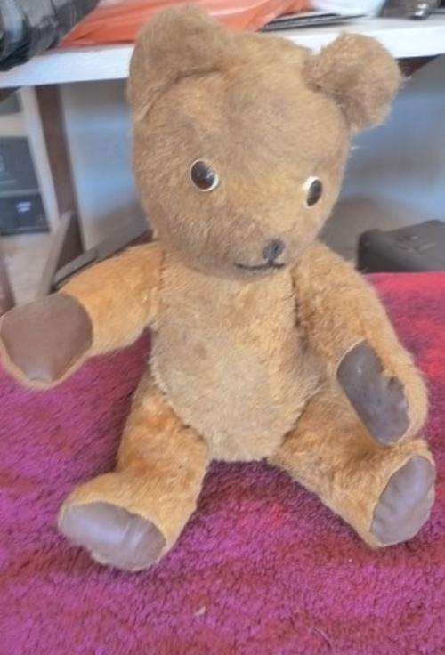 Vintage Brown Teddy With Movable Arms And Legs