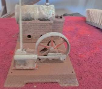 VINTAGE STATIONERY STEAM ENGINE TANK BLOWN RUSTED FOR RESTORATION.
