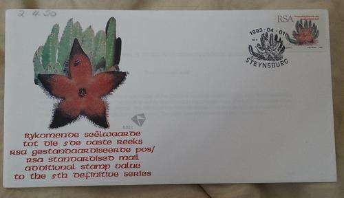 FDC Additional Stamp Value To Te 5th Definitive Series 1993.04.01 Steynsburg