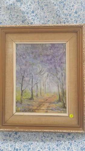 Trees, Purple and Black oil on board C.S Ballantyne 140x190