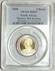 PCGS Madiba R5 Coin Graded PCGS 90th Birthday 2008