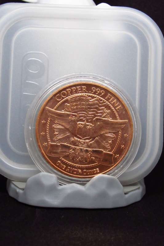 3x 1 OZ copper coins + 2x 5 gram Copper bars
