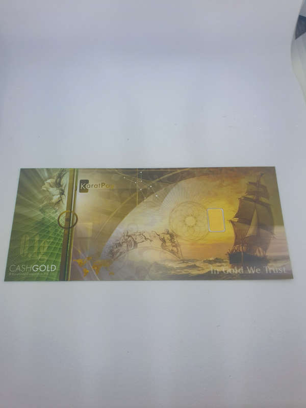 KARATBAR CASHGOLD CARD - GOLD 999.9 PURITY (24CT) - .10g