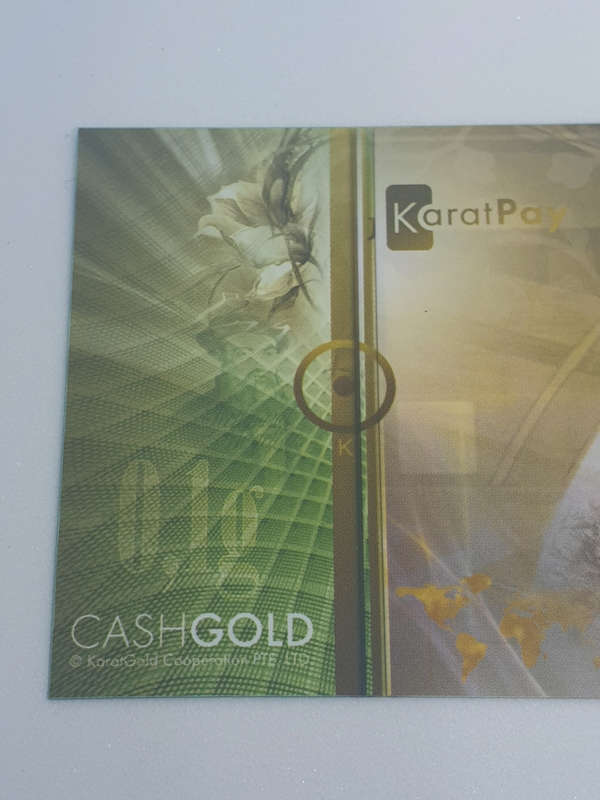 KARATBAR CASHGOLD CARD - GOLD 999.9 PURITY (24CT) - .10g