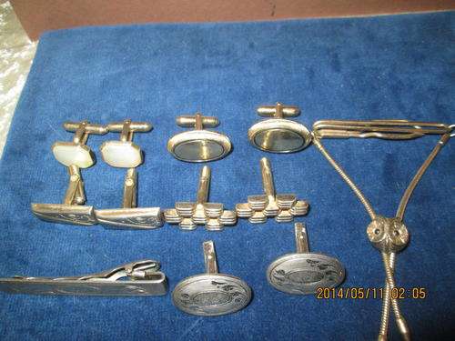 Parcel Cufflinks and a 2 Tie Pins