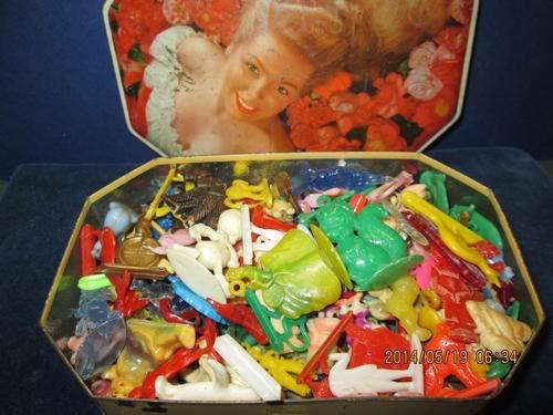 Old Toffee Tin Full of Charms