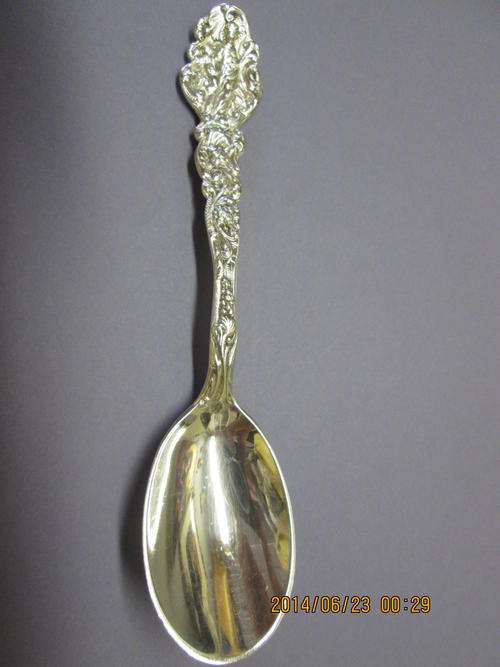6 STERLING SILVER ICE CREAM SPOONS (B)