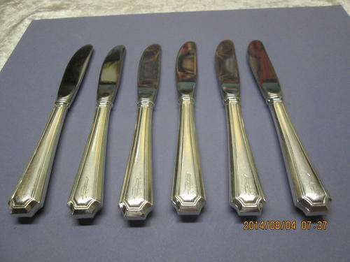 6 Sterling Silver Butter Spreaders