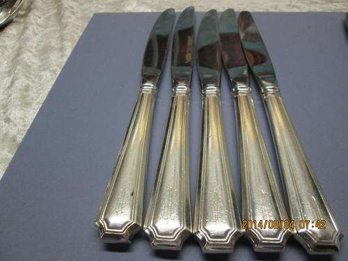 5 Sterling Silver Dinner Knives
