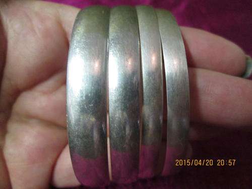 4 Silver Bangles