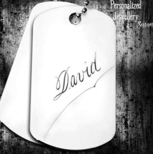 Personalized Large Dog Tag with Plated Chain
