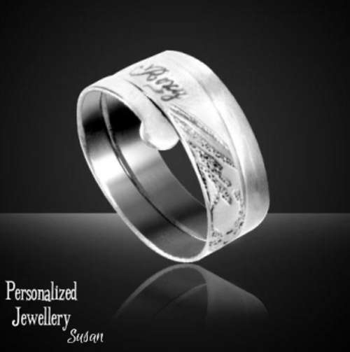 Personalized Stainless Steel Rings: Victorian