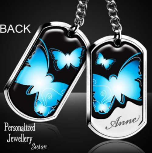 Personalized Butterfly Key Ring