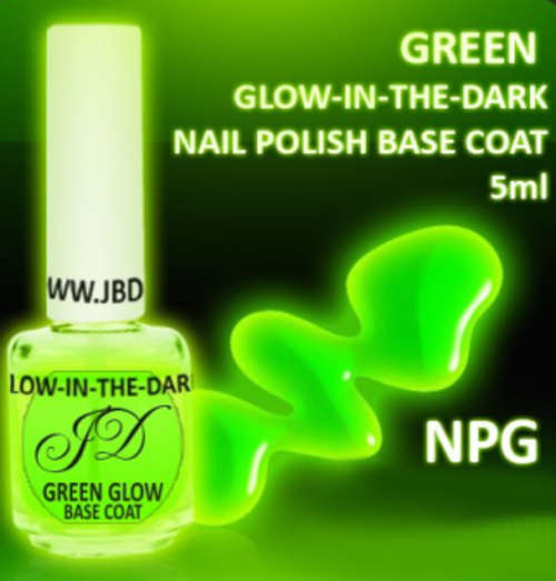 Glow-in-the-Dark Nail Polish Base Coat: Green