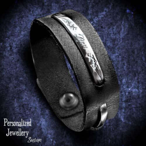 Personalized Urban Leather Strap: Spiked