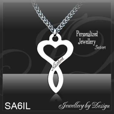 Personalized Stainless Steel Infinite Love Pendant