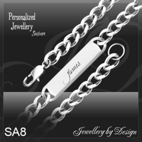 Personalized Stainless Steel Chain Bracelets Plain