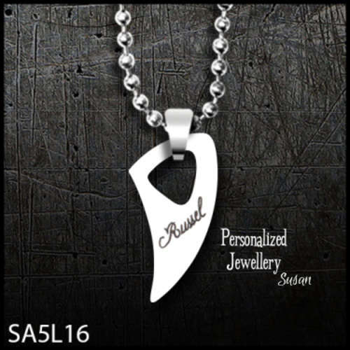 Personalized Stainless Steel Necklace Razor Tooth