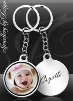 Personalized Photo Key Ring: Round Shape