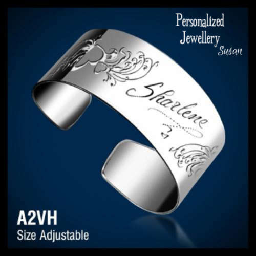 Personalized Open-Ended Bracelets: Heart Design