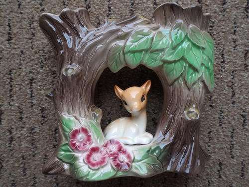 Bambi Double Vase. 11cm tall. Hornsea. Made in England. Fauna Royal No. 52.